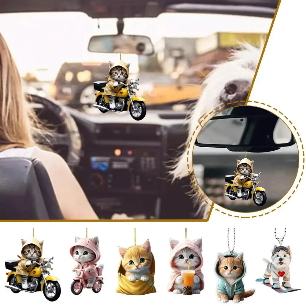 Cartoon Cat Auto Air Conditioning Outlet Solid Aromatherapy Rearview Aromatherapy Car Tablet Solid Mirror Decoration Interi F2A4