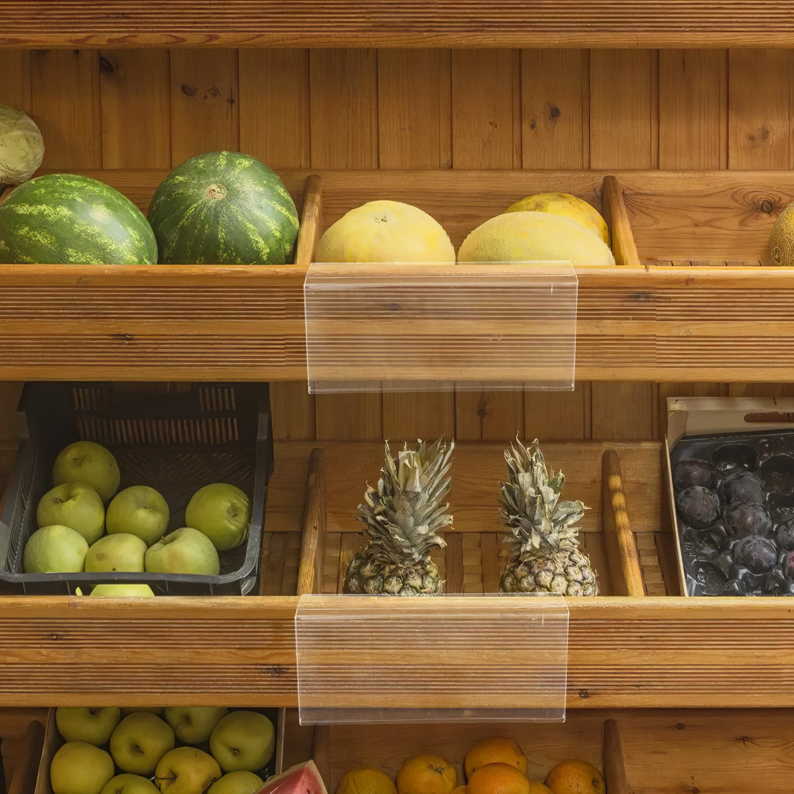 

20Pcs Price Sign Board Transparent Acrylic Sign Holder Stable Tabletop Display Stand Retail Supermarket Food Label Display