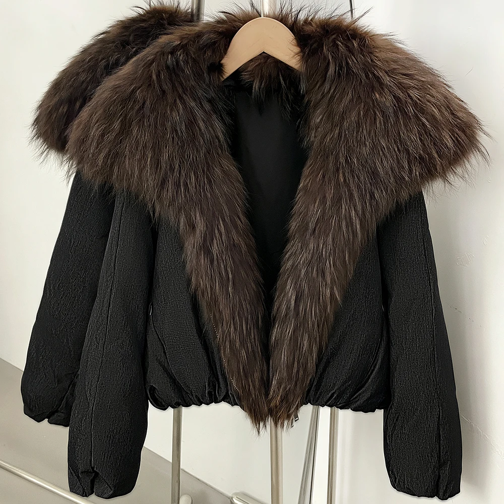 Down Coat Daily Commuting with Big Fur Trim Winter Puffer Coat Insulated Quilted Lightweight Puffer Women Fashion Seasonal Wear