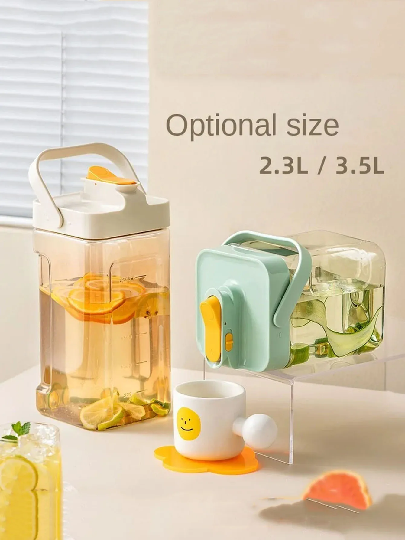 Refrigerator Cold Water Bottle Faucet Storage Tank Large Capacity Kettle Cold Beverage Bucket Kitchen Drinkware Juice Container