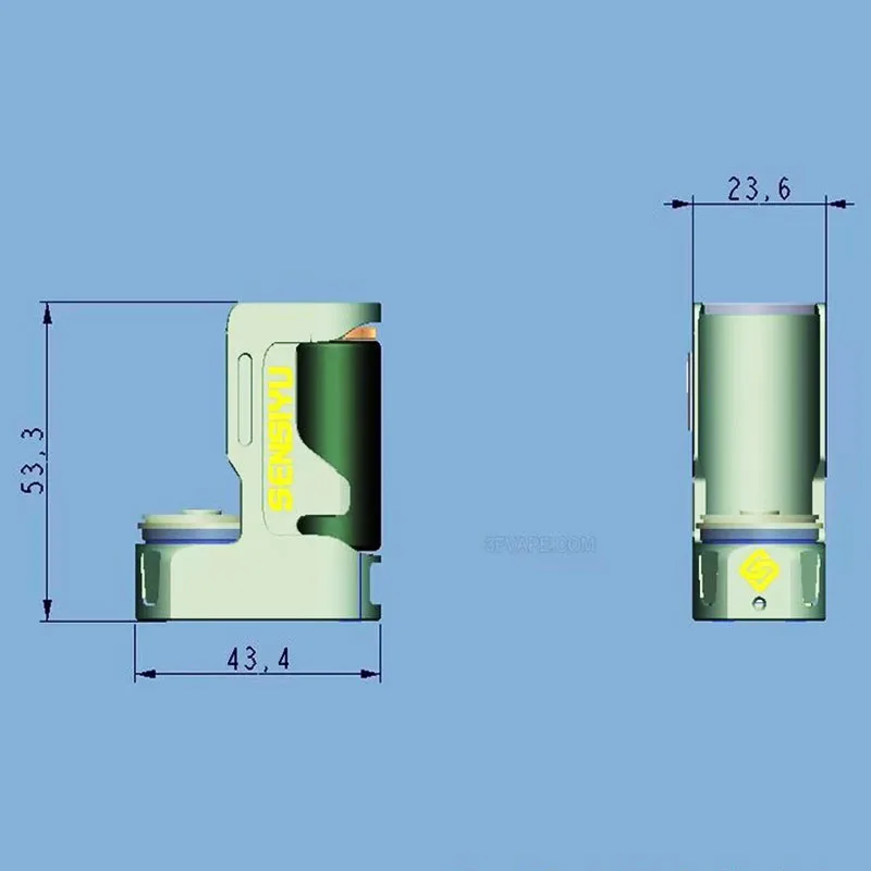DIY sensiyu sbs mod 22mm Tekli 18350 ile uyumlu (dahil değildir) 510 dişli mekanizma modları için cam tüp Dekoratif aksesuarlar