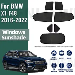 For BMW X1 F48 2016-2022 Rear Side Window Sun Shade Visor Car Sunshade Accessories Front Windshield Mesh Vehicle Curtain
