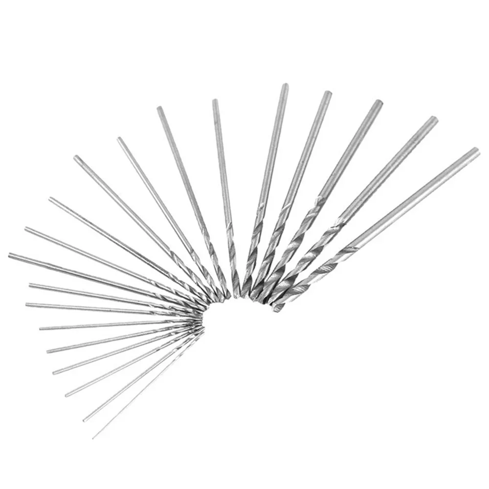 Mini broca de acero de alta velocidad, juego de brocas helicoidales HSS, modelo artesanal con piezas de reparación de estuche, 0,3mm-1,6mm, 20 piezas