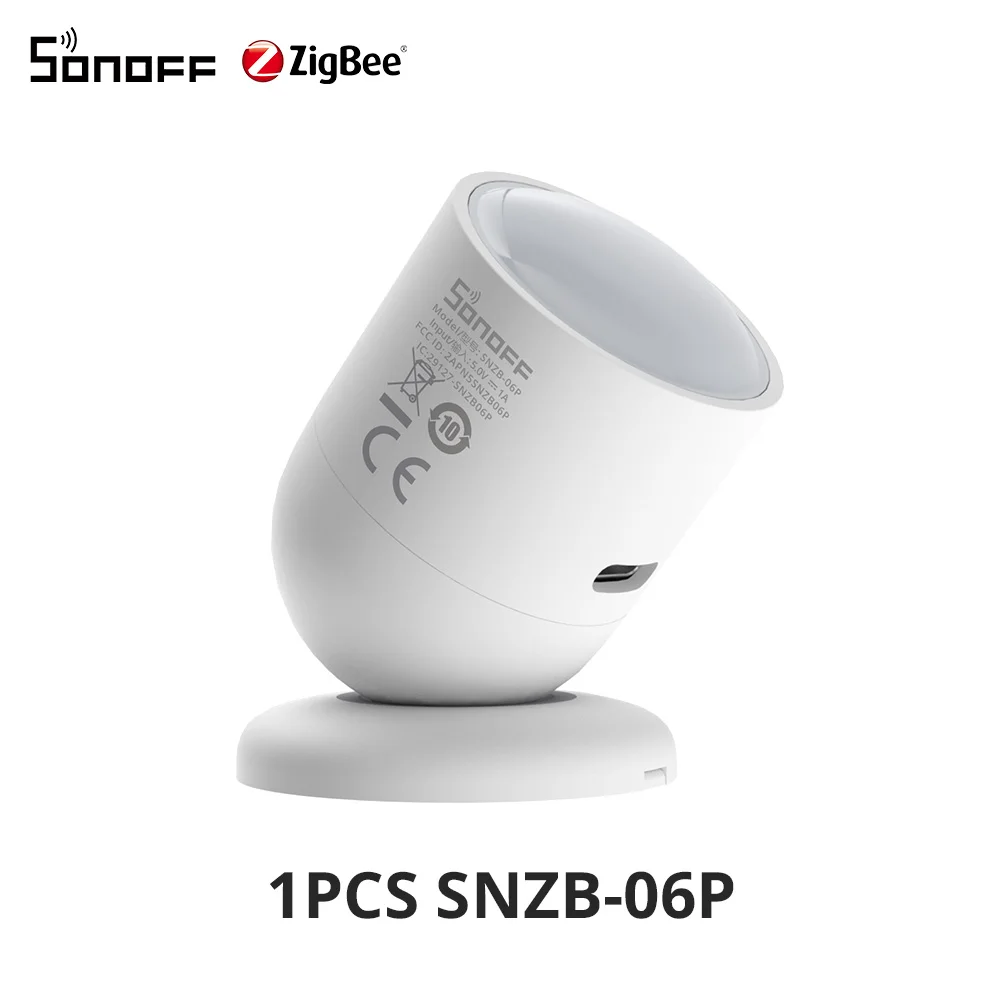 1-10PCS SONOFF SNZB-06P Zigbee Menselijke aanwezigheidssensor 5.8GHz Magnetron Radar Smart Scene ZBBridge-P eWeLink Alice Alexa Google
