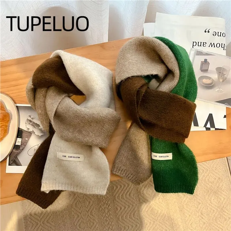 Warm Knitted Skinny Neck Women Scarf Fashion Winter Solid Soft Cashmere Woolen Yarn Korea Style Casual Travel Bufanda Echarpe