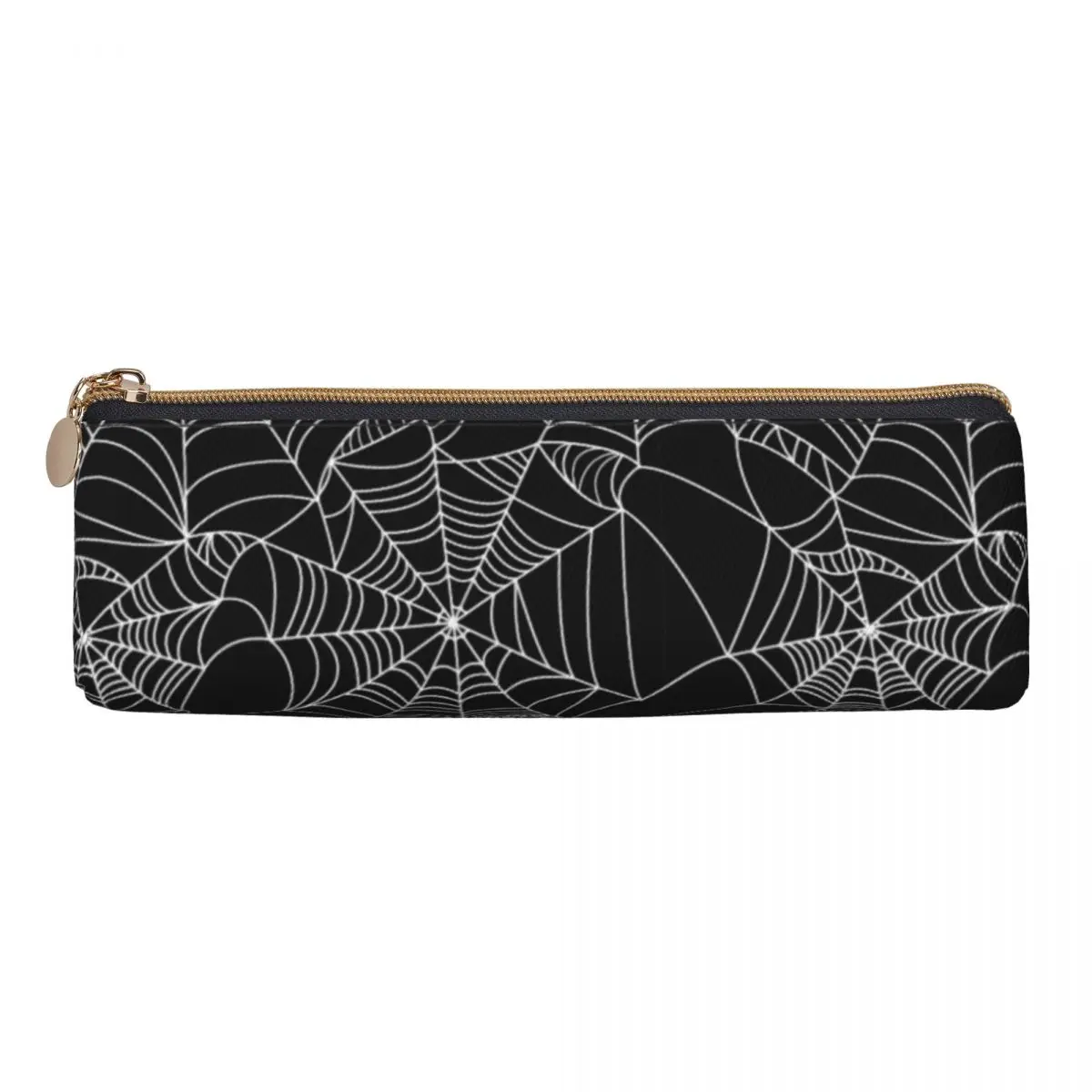 Cute Pencil Case Fun Halloween Pencil Bag Spider Web Print School Pencil Cases Boy Girl Triangle Graphic School Supplies