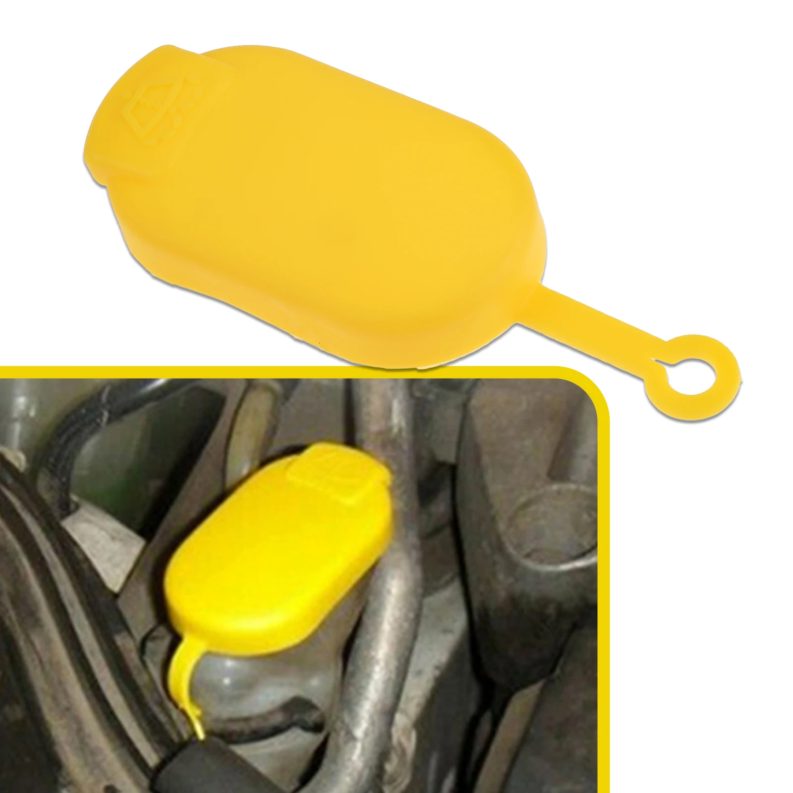 1 pz giallo auto parabrezza rondella fluido serbatoio tappo serbatoio 7700411279 per Renault Clio Lagnua Megane Scenic Espace Kangoo Twingo