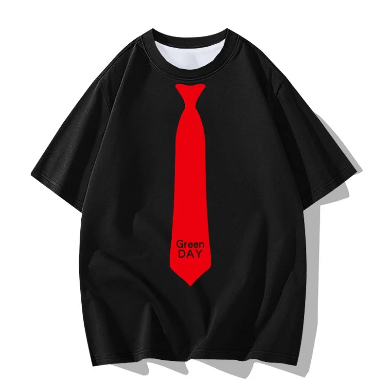 

Новинка 2024 года, подарок фанату в стиле рок-панк, летняя быстросохнущая футболка, зеленая футболка с 3D принтом, повседневный модный свободный топ большого размера