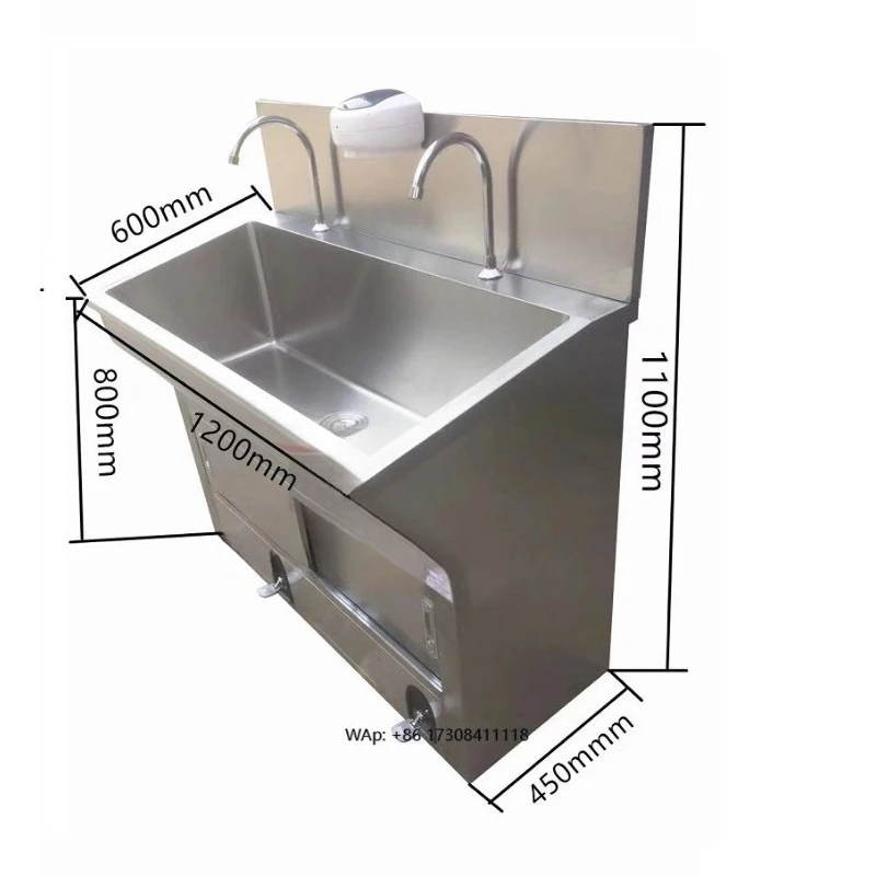 

Двухместная раковина для мытья рук с педальным/сенсорным управлением