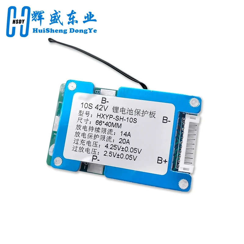 10S 42V 15A BMS Polymer Cell 18650 Lithium Battery Protection Board With Balance Built-in Temperature Control