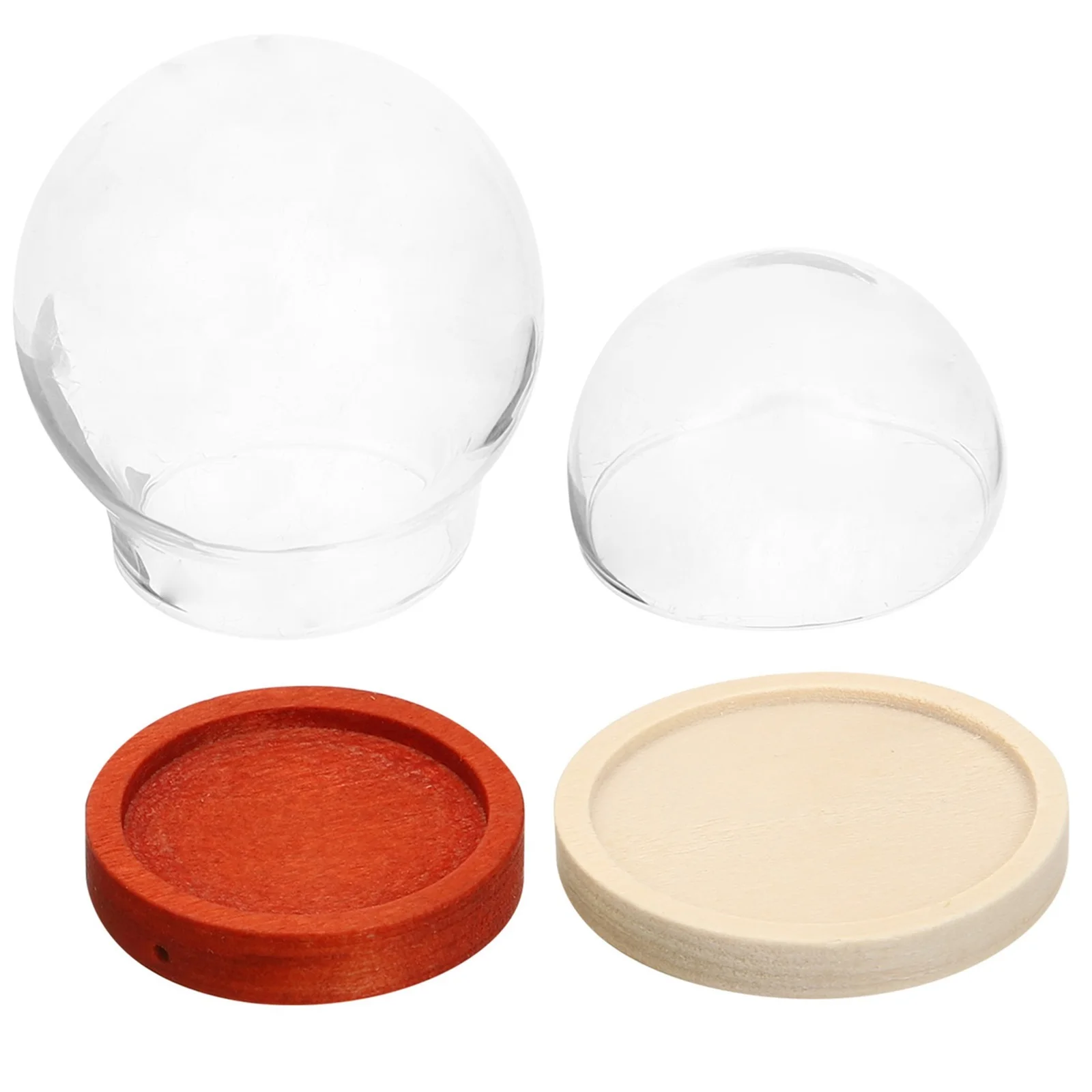 

2Pcs Glass Domes for Display Small Size Pendants Decorations Glass Dome Small Display Case Rose Globe