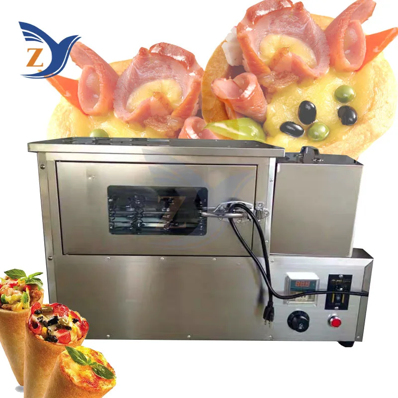 

Cone Pizza Rotary Oven ZY-12pcs Stainless Steel Baking Machine Hand Hold Bread Making Rotating Forming Equipment Multi Function