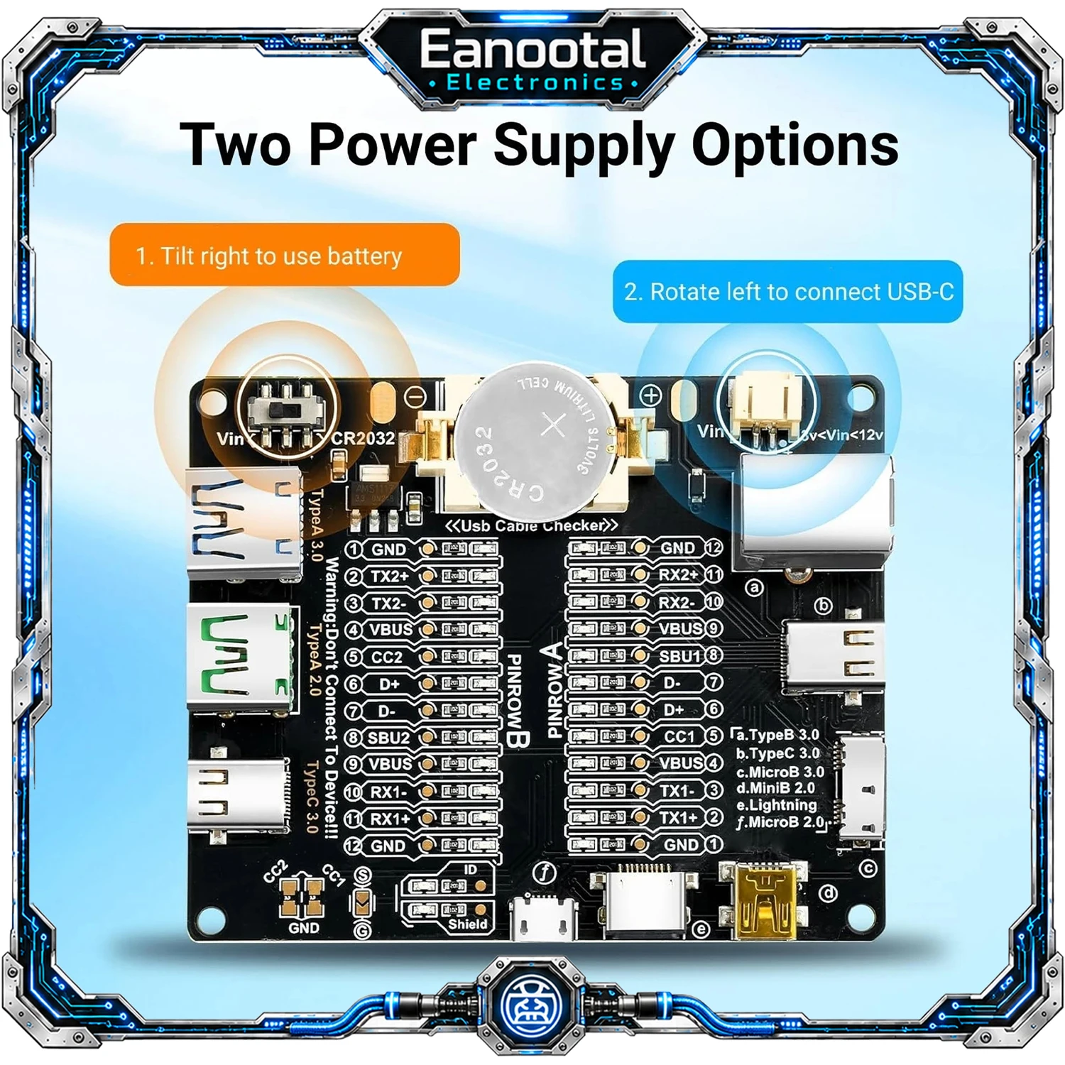 USB Cable Data Line Test Board Cable Checker USB Cable Tester Short Circuit On-Off Switching For Type-C Test Board Tool