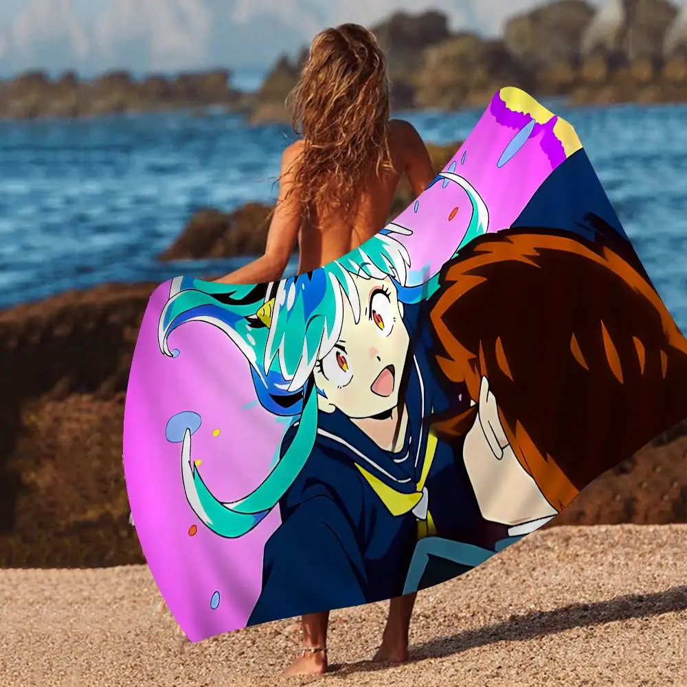 Urusei Yatsura Anime Anime Beach Swimming Towel Soft Absorbent Washcloth Children's Gifts for Kids Travel Camping Gym