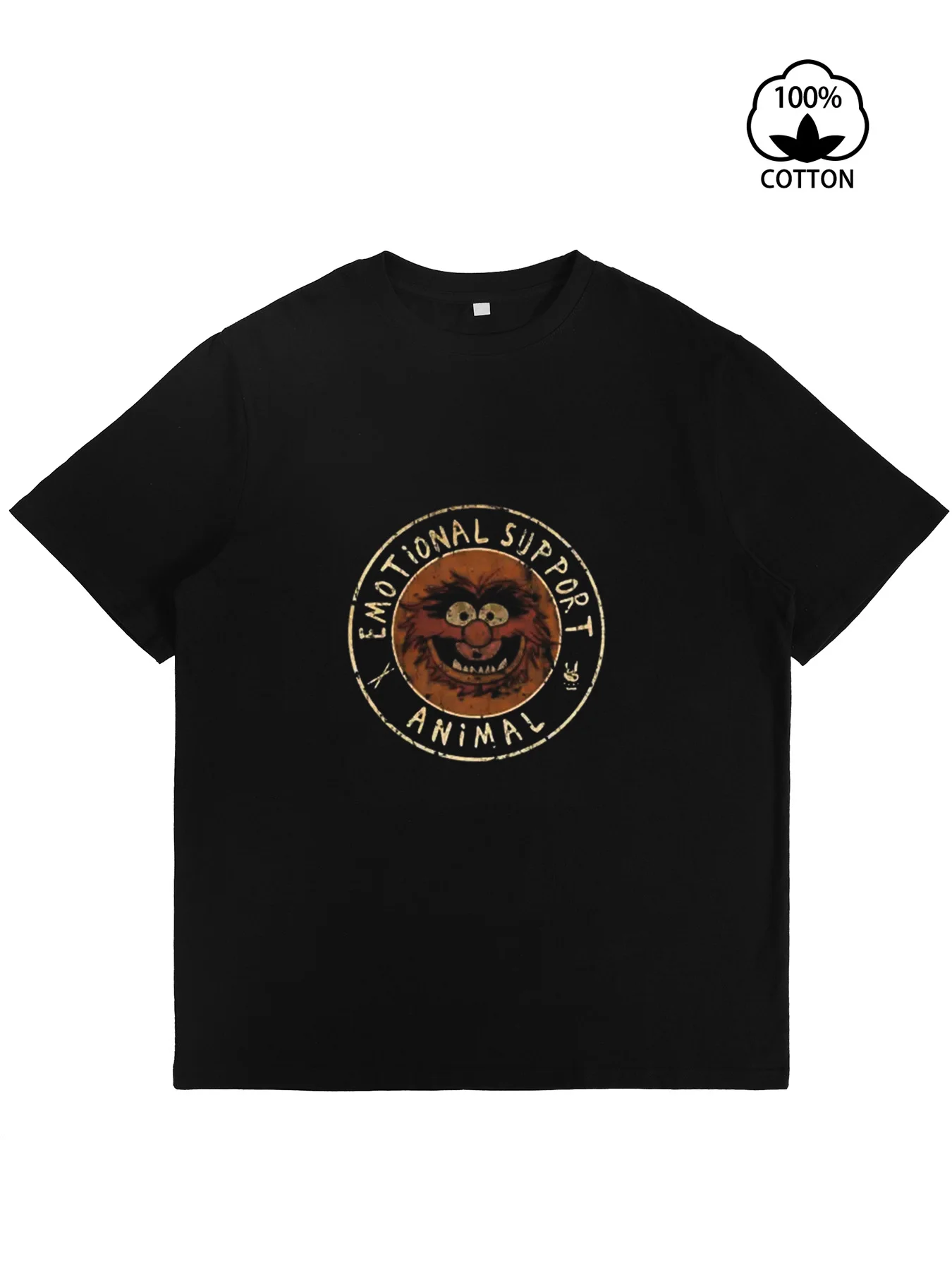 

Emotional Support Animal T-Shirt - Black, Men's Oversized Funny ESA Humor Tee