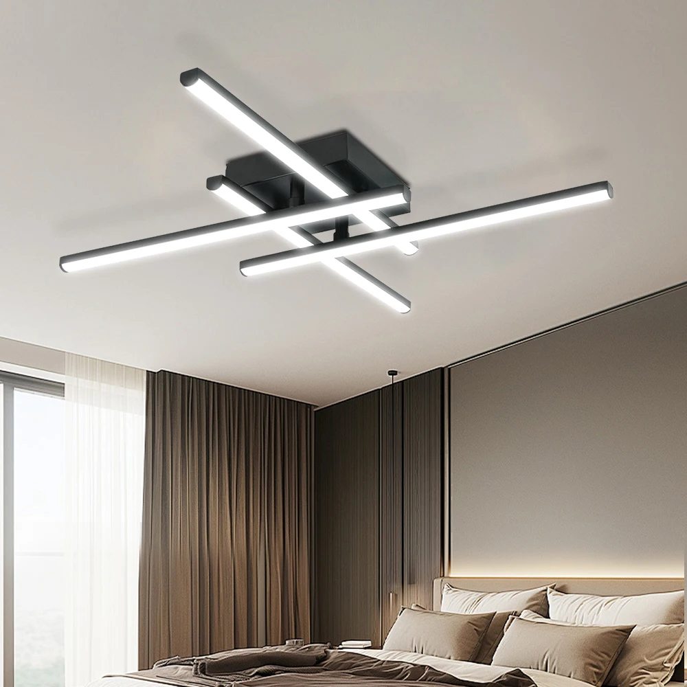جديد سقف ليد حديث أضواء مصباح السقف الأسود لغرفة المعيشة غرفة نوم غرفة الدراسة أضواء Led لتركيبات إضاءة السقف الغرفة