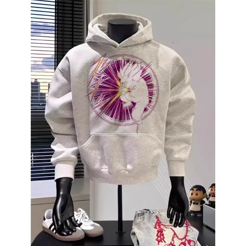 

Anime Dragon Ball Vegeta Dynamic Light - Effect Print Hoodie, Casual Comfortable Sweatshirt with Hood for Fans and Daily Wear