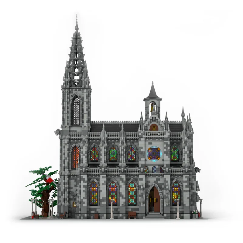 22023PCS MOC Modular Cathedral Gothic Architecture DIY Model Building Blocks Birthday Toys Gift