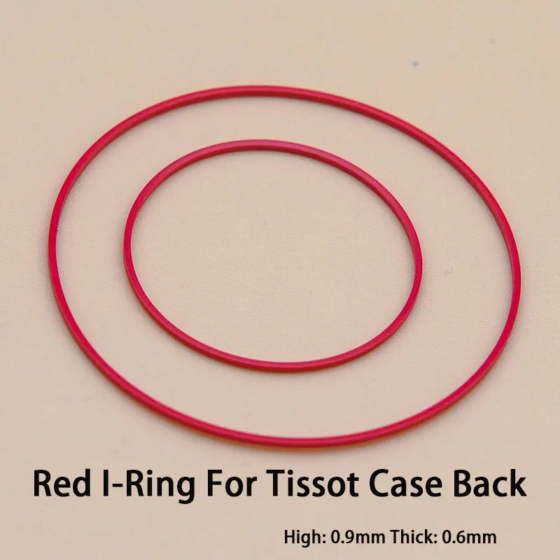 Red Gasket I-Ring 25-33MM Plastic Gasket Suitable For Tissot Watch Case Bottom Cover T035 Couturier 1853 Original Other