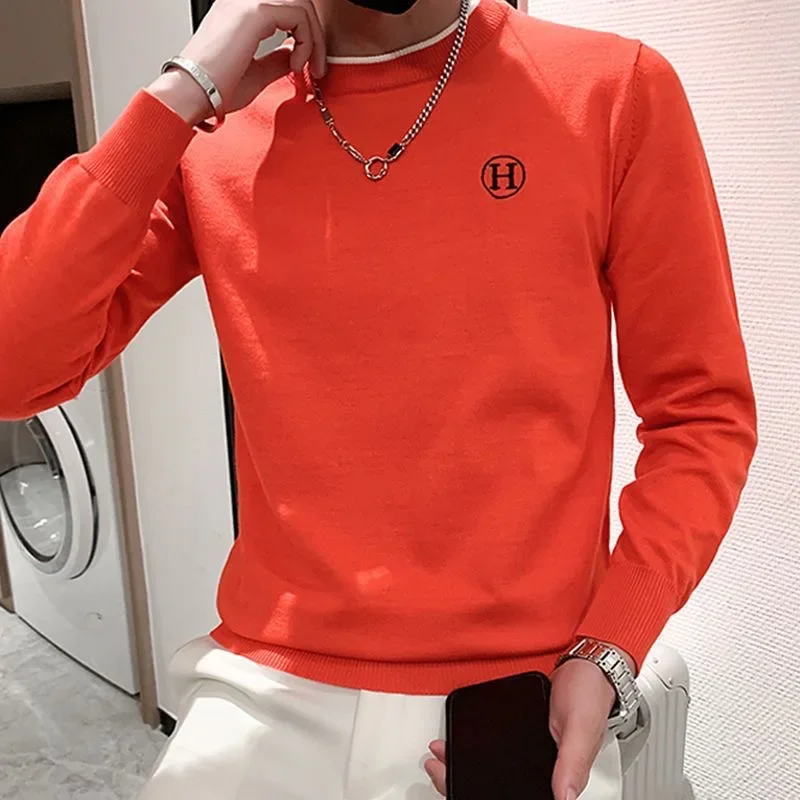 Autumn Winter Golf Wear Men 2024 Luxury Brand Golf Sweater Fashion Letter Embroidery Golf Long Sleeves Top Men Golf Clothing