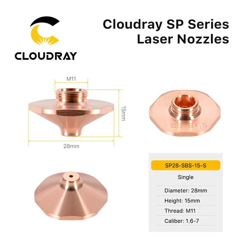 Cloudray SP Series Dia.28mm H15 M11 kaliber 1.5-7.0 szybkie spawanie dysze laserowe do maszyna do cięcia laserem światłowodowym