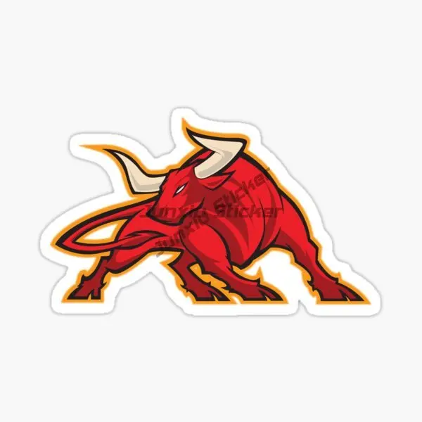 Angry, Stubborn, Disobedient Cow Red Bullfight PVC Car Sticker Sticker Auto Body Window Car Motorcycle Car Styling