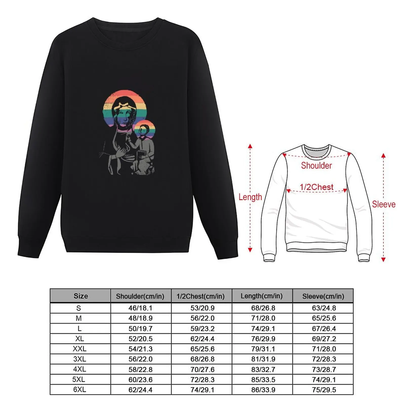 مريم العذراء مع قوس قزح - بلوفر LGBTQ Style ملابس رجالية معطف رياضي ملابس رجالية بلوزات جديدة