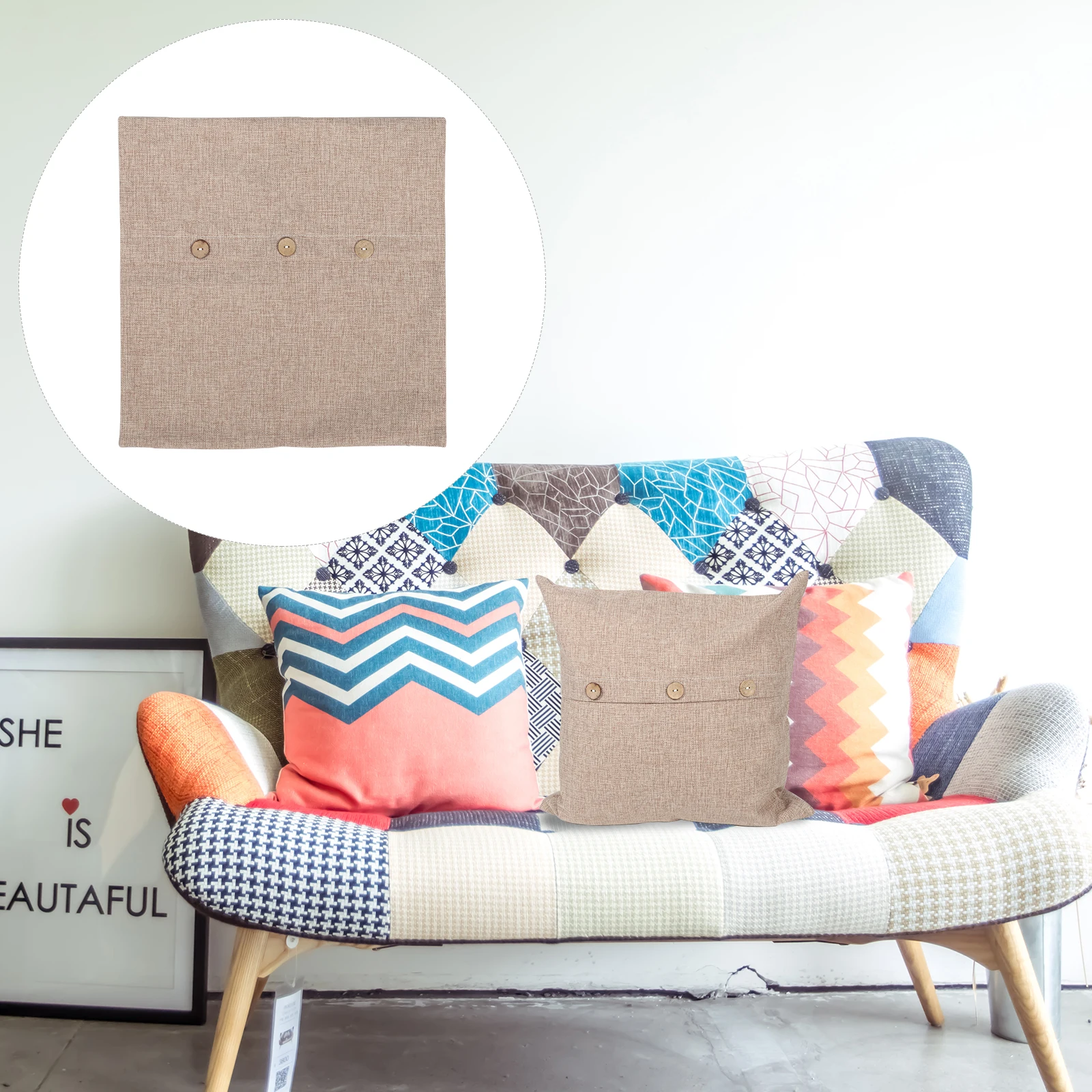 

Cushion Covers Throw Pillow Cases Part Cotton Linen Soft Decorative Couch Sofa Bed Light Grey Vintage Home Textiles Pad Covers