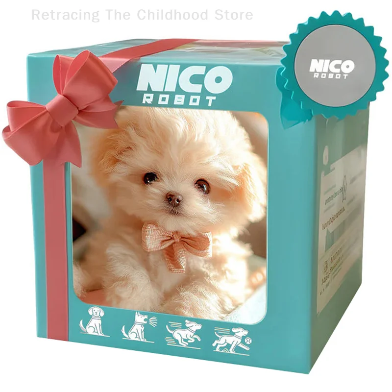 Novo filhote de cachorro robótico cão robô realista ai filhote de cachorro robô realista que atua robô macio bonito que caminhada e casca