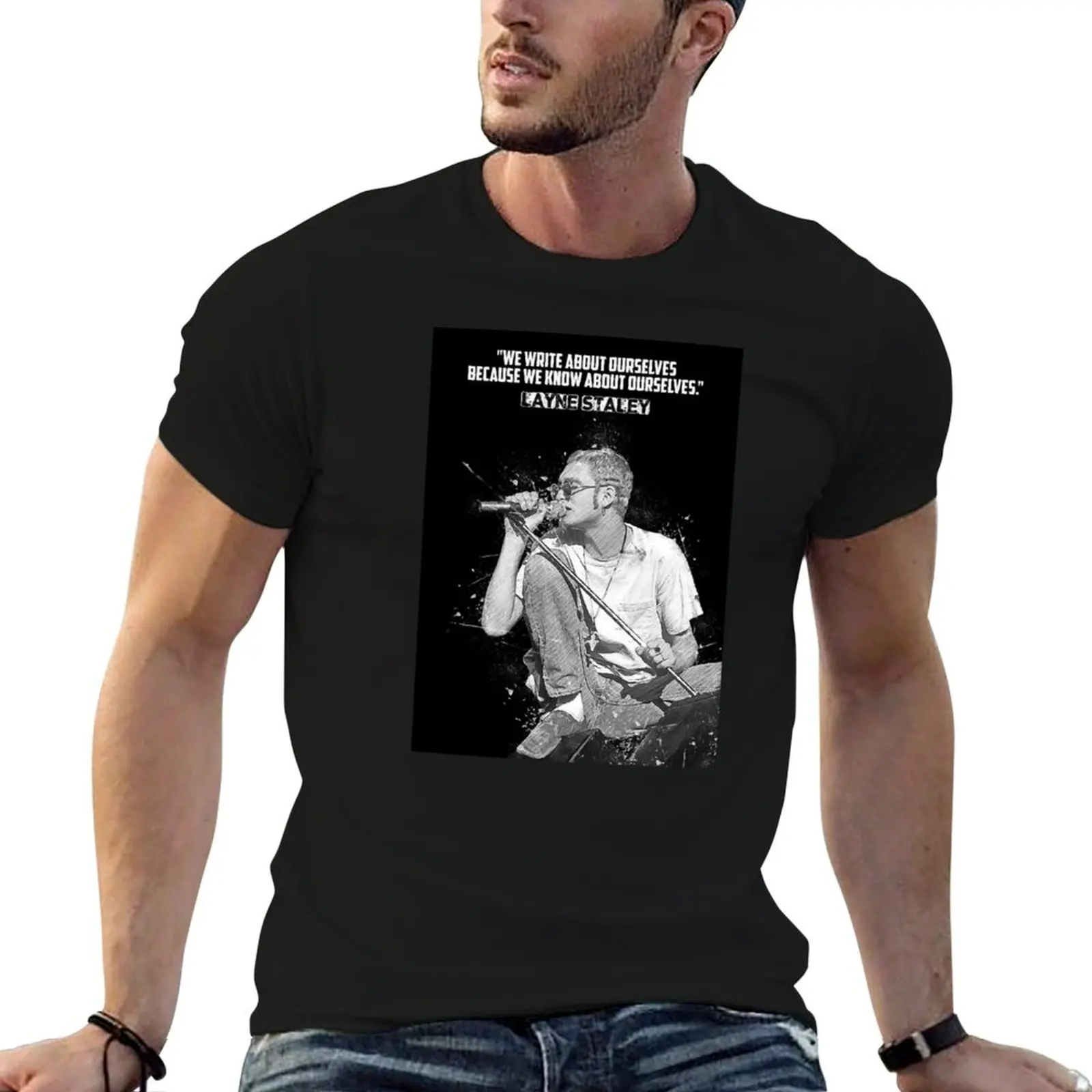 

Layne Staley Tattoo , art T-Shirt designer shirts Blouse custom shirt cute tops mens clothing