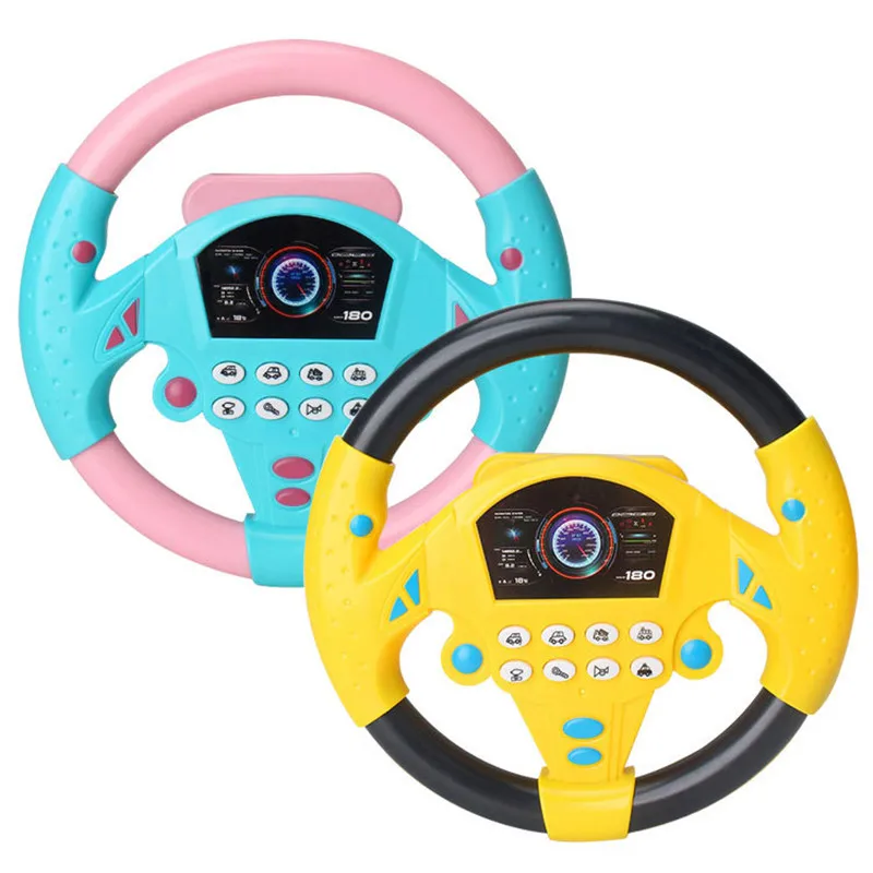 Baby Eletric Simulation Steering Wheel Toys With Light Sound Kids Infant  Musical Educational Stroller Steering Wheel Vocal Toy