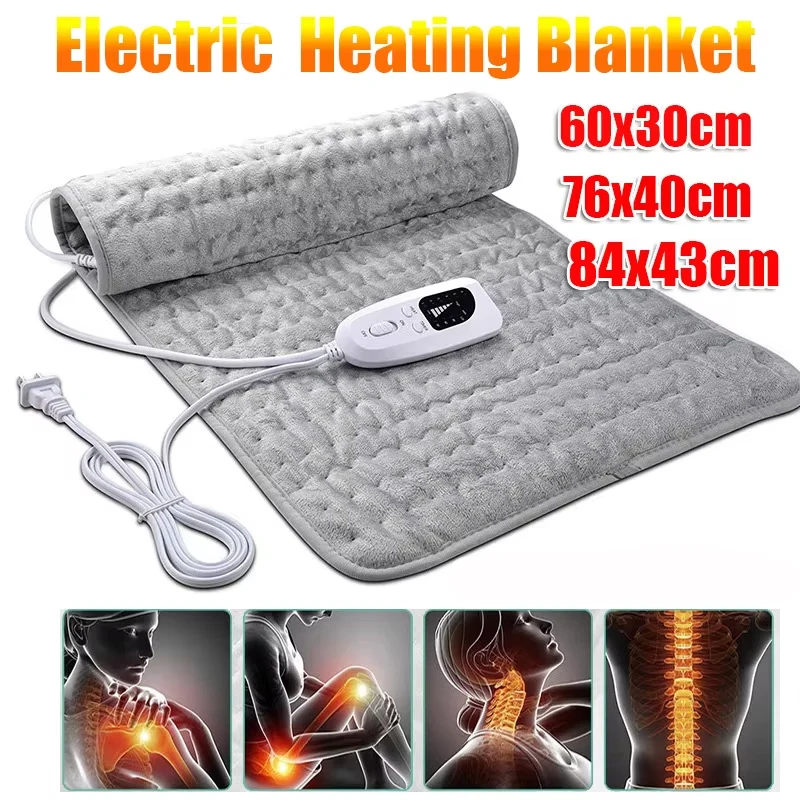 84x43cm Winter Warm Thermal Electric Heating Pad for Home Treatment Blanket Heating Pad Cushion Intelligent Constant Temperature