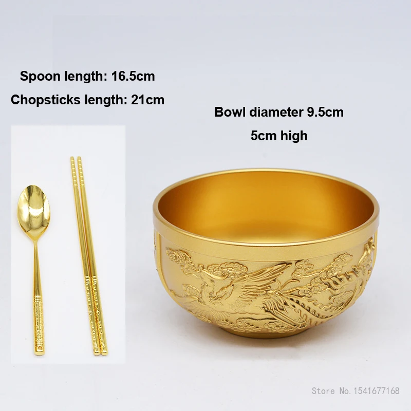 

Креативные латунные миски для монет, рельефный узор дракона, товары для дома Longfeng, медная посуда, набор декоративных палочек для еды и ложек
