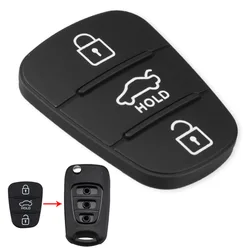 3 Button Remote Key Case Rubber Pad For Hyundai IX35 I30 for Accent for Kia K2 K5 for Rio Flip Key