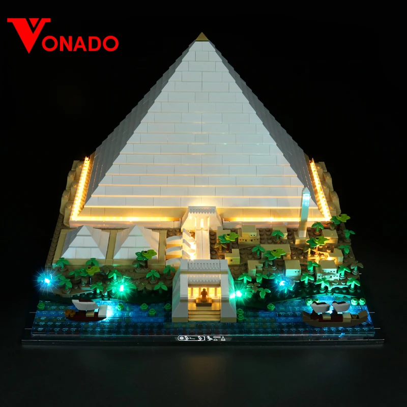 

VONADO LED Light Kit For 21058 Great Pyramid Building Blocks Set (NOT Include the Model) Bricks Toys For Children