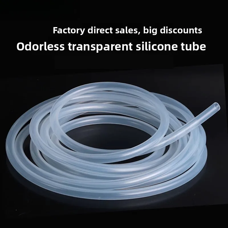 

Transparent Silicone Tube Odorless High Temp Resistant Hose 4/5/6/7mm Rubber Pipe