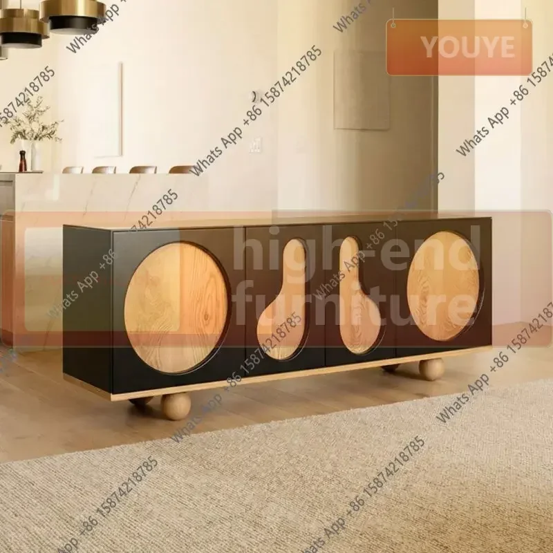 

f- C Solid Wood Audio-visual Cabinet, Locker, Household Storage Cabinet, Modern Simple Storage, Living Room TV Cabinet Customiza