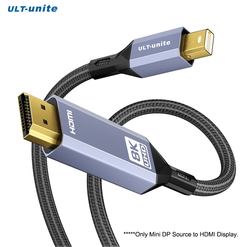 

Кабель Mini DisplayPort-HDMI 8K60 Гц, 4K120 Гц, шнур Mini DP-HDMI 2K165 Гц для NVIDIA RTX iMac Surface Pro/Dock Monitor Quadro