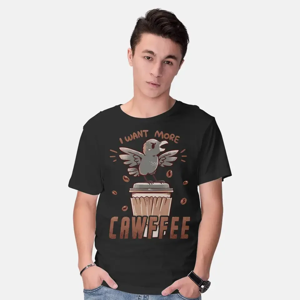 I Want More Cawfee Anime Graphic T-shirts for Men Clothing Women Short Sleeve Tees Y2K tops New Arrival Unisex Summer