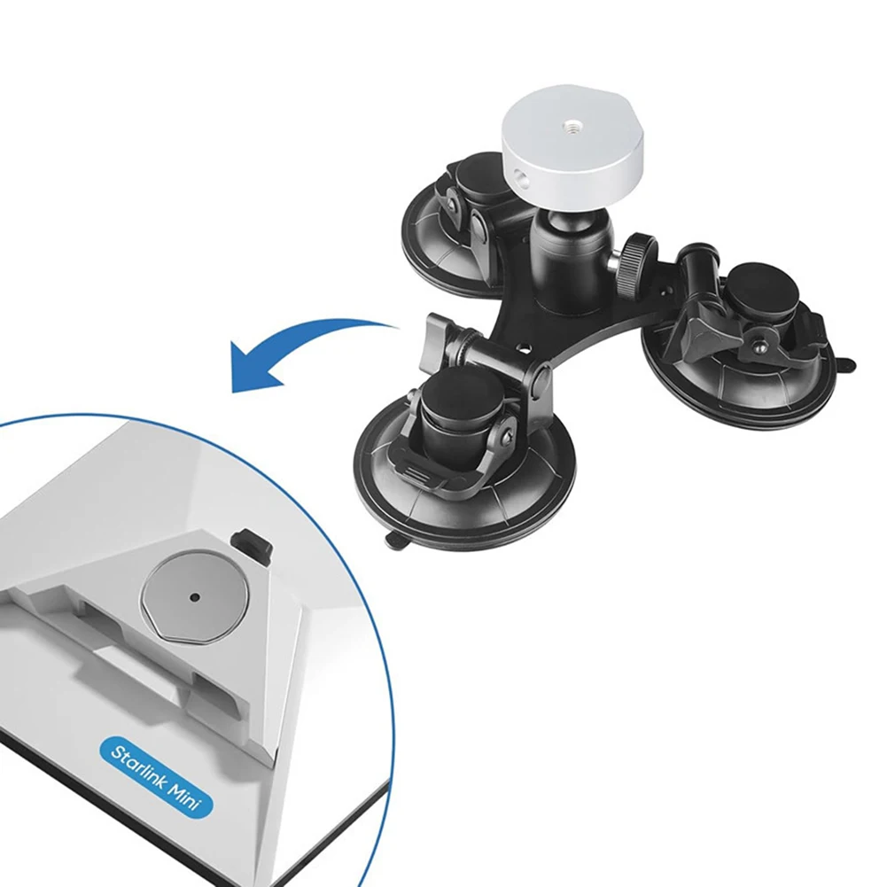 

Для Starlink Mini крепление на присоске с адаптером Поворотный монтажный кронштейн Износостойкий держатель приемника сигнала на крыше для путешествий