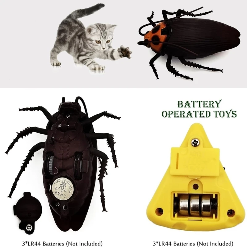 Remote Control Cockroach Toy With Movement For Interactive Indoor Playtime And Stimulation