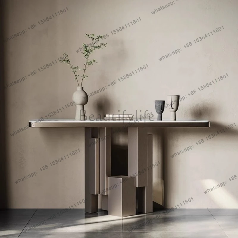 Simple Senior Console Tables Nordic Luxury High Narrow Corner Table Gothic Design Mesa De Entrada Furniture Living Room