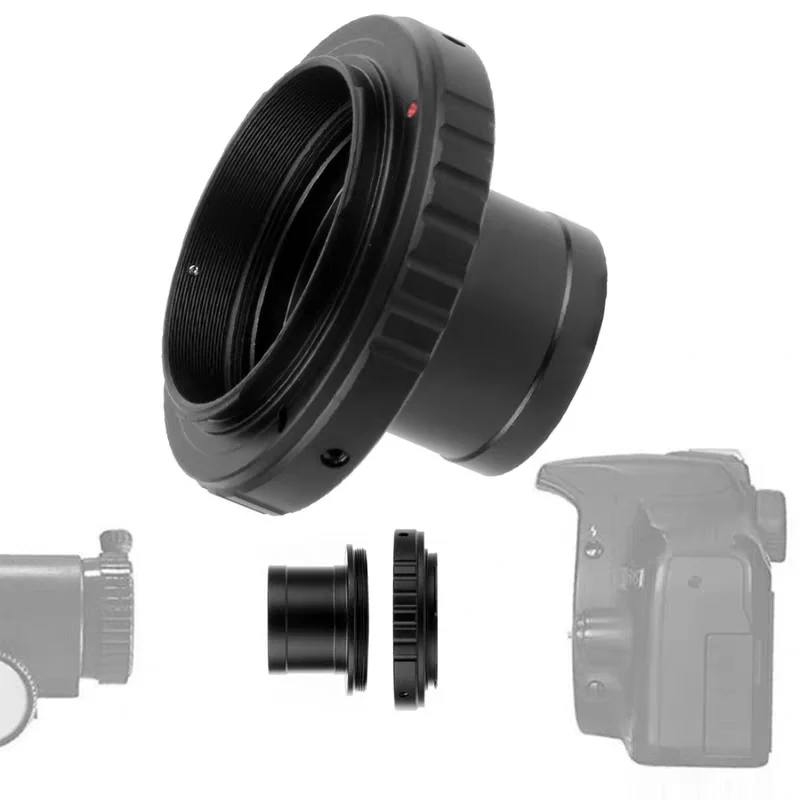 Datyson Teleskop-Kamera-Aufnahmeadapter, T2-Ring und (1. 25 Zoll /31. 7 mm) Vollmetall-T-Typ-Objektivadapterring, geeignet für Ai Nikon/Sony/Canon Eos. Ef/Olympus Om/Minolta/Pk Pentax DSLR-Kameras, 1.