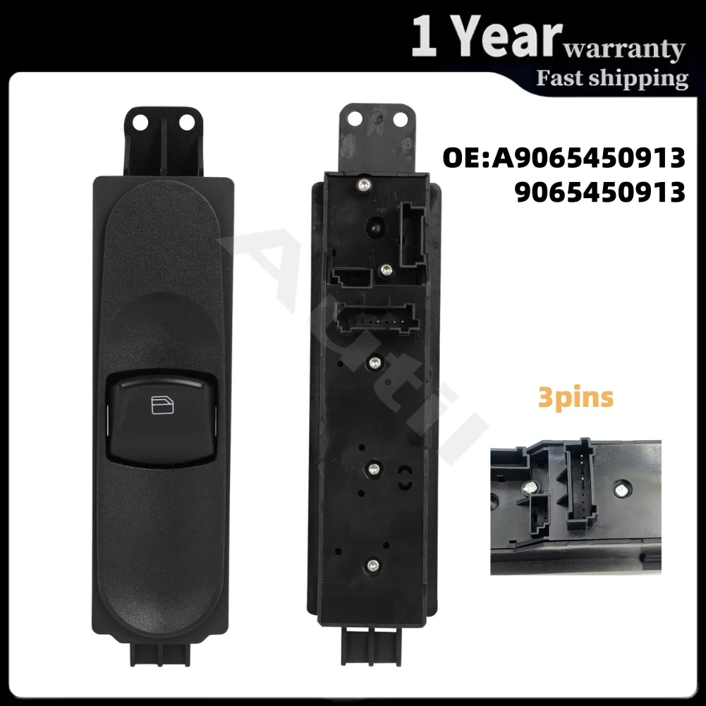 Front Right Passenger Window Switch for Mercedes Sprinter W906 VW Crafter 2006-2017 Control Button A9065450913 Car Accessories
