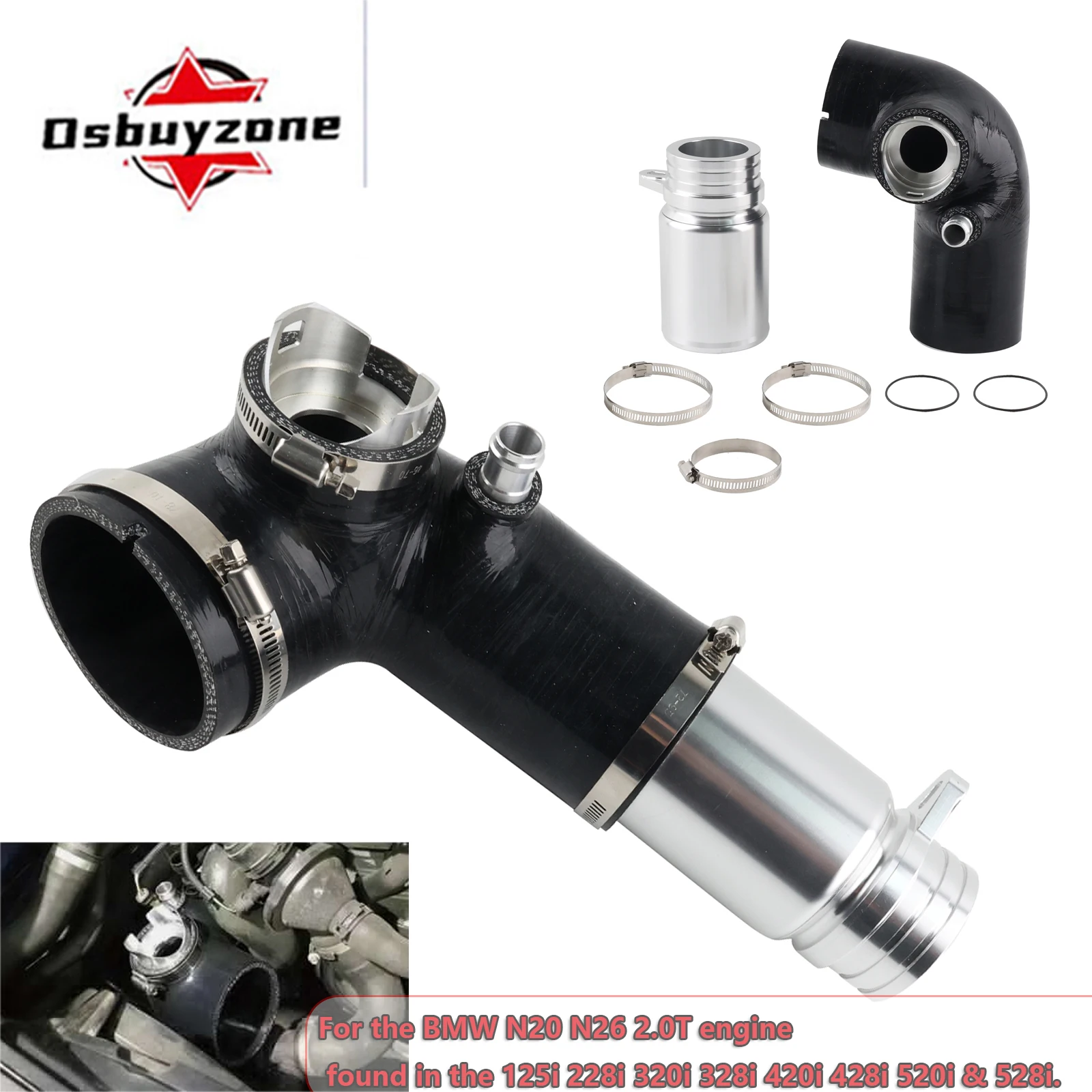 

Turbo Inlet Pipe Hose Upgrade For the BMW N20 N26 2.0T engine found in the 125i 228i 320i 328i 420i 428i 520i 528i performance