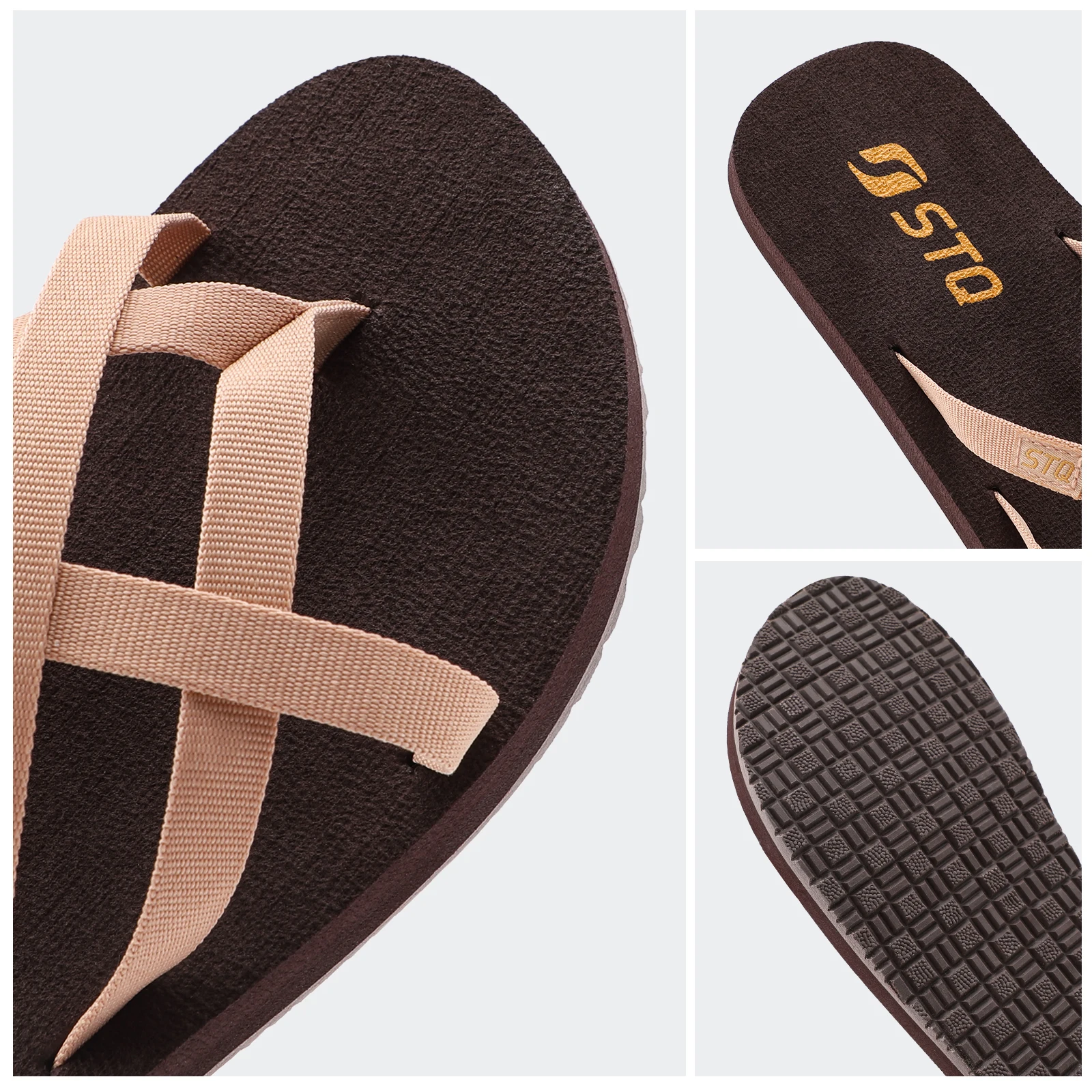 STQ Flip Flops for Women Non Slip with Arch Support Lightweight Thong Sandals