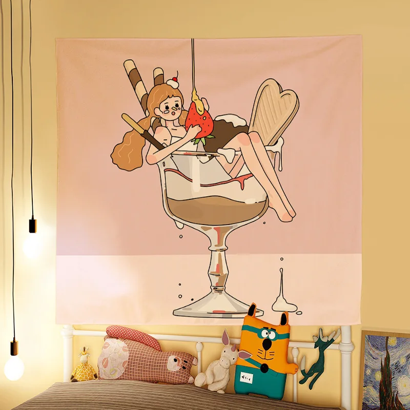 Adorable Beaver with Fish Tapestry - Whimsical Wall Hanging for Home Decor, Perfect Gift for Those Who Love Cute
