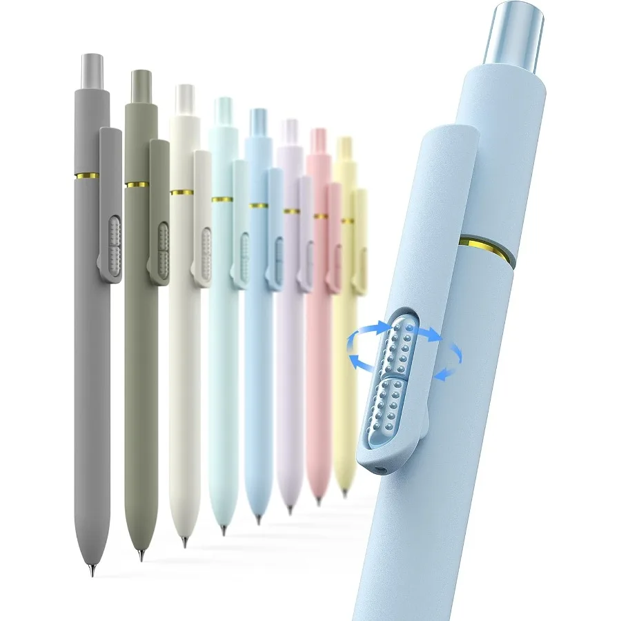 

Fidget Gel Pens 8 Pack 0.7mm Fine Point Morandi Colo Black InkSmooth Writing Pens QuickDry Black Ink for Jourling School and Of