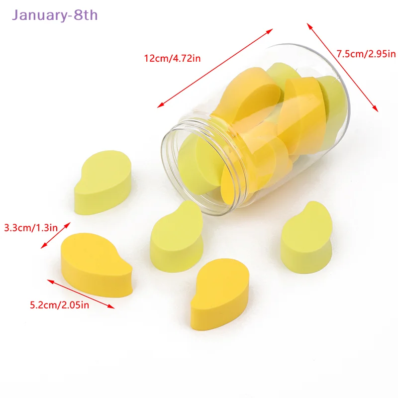 1/10Pcs Creative Mango Beauty Puff Sponge For Face Cream Concealer Makeup Machine Dry and Wet Cosmetic Tool Green and Yellow