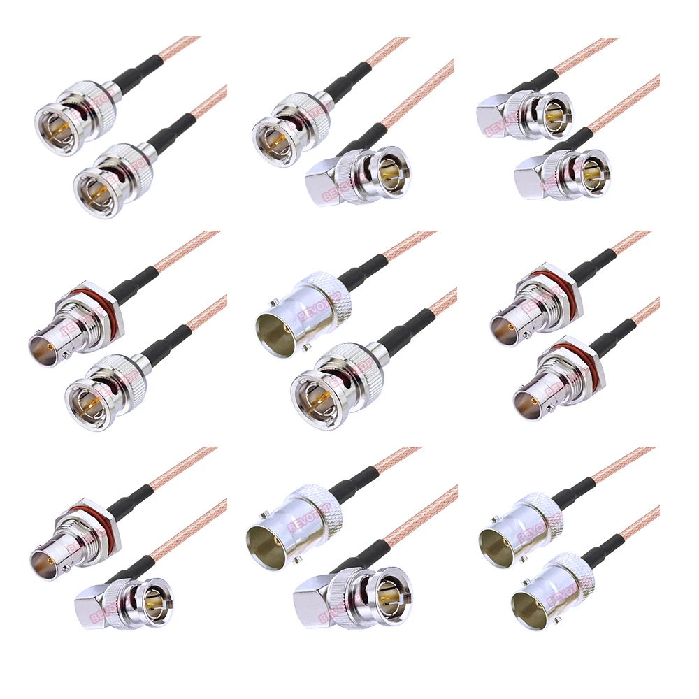 10Pcs BNC Male to BNC Male RG179 75Ohm SDI Converter Adapter RF Coaxial Cable for HD-SDI 3G-SDI Vedio CCTV Camera Camcorder